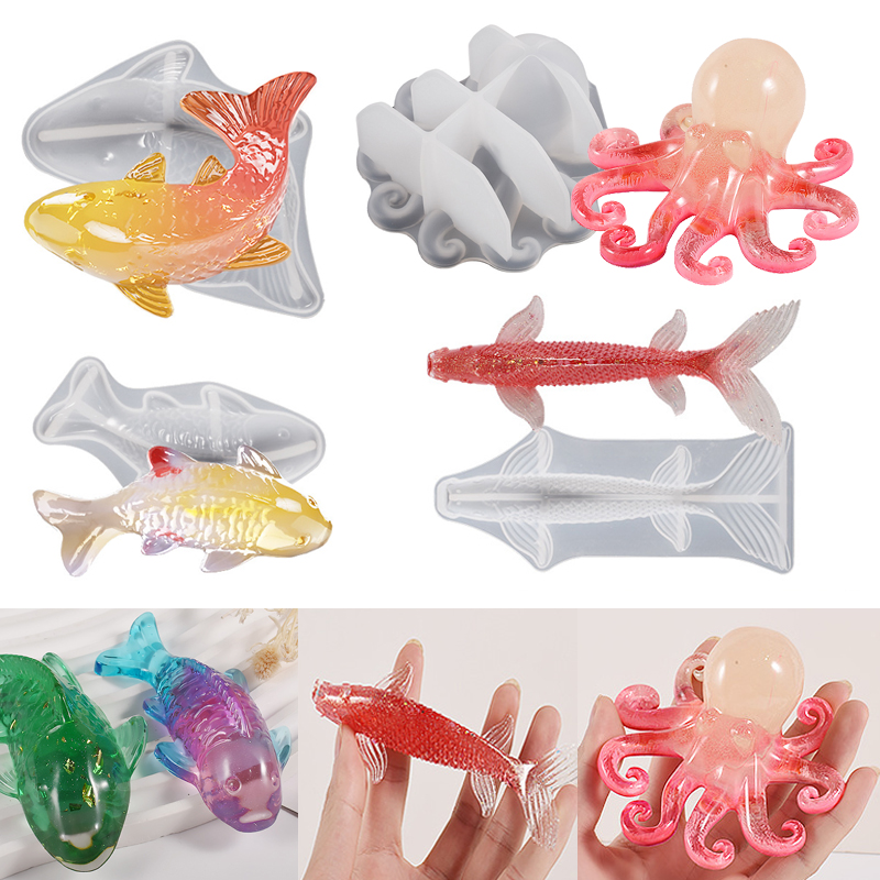 Aquarium Marine Tank - 3D 잉어 모양 에폭시 수지 몰드
