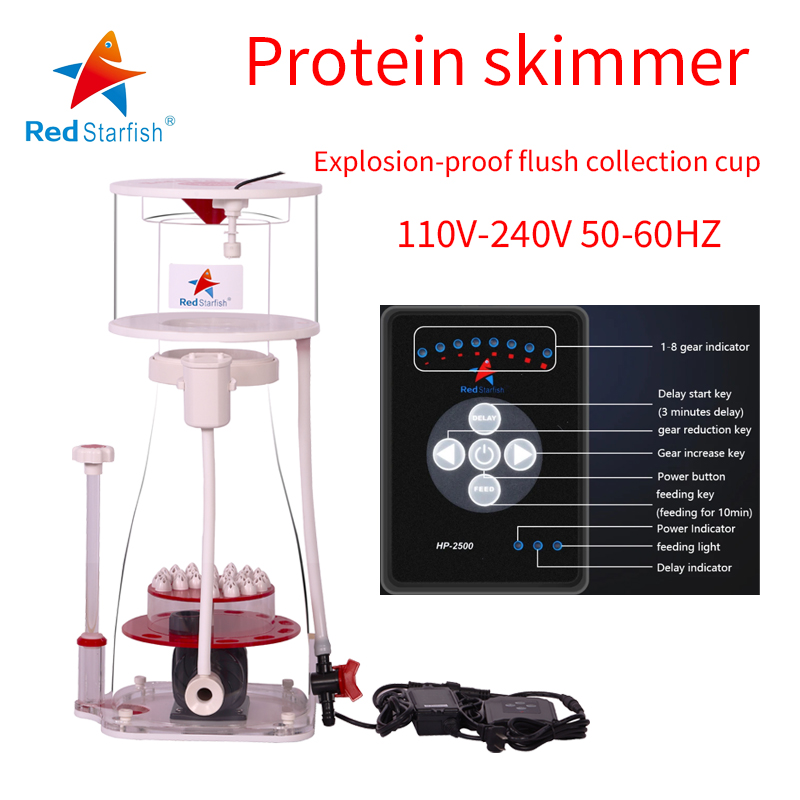 Marine Aquarium Filter Media - 110-240V 붉은 불가사리 수족관 내부 단백질