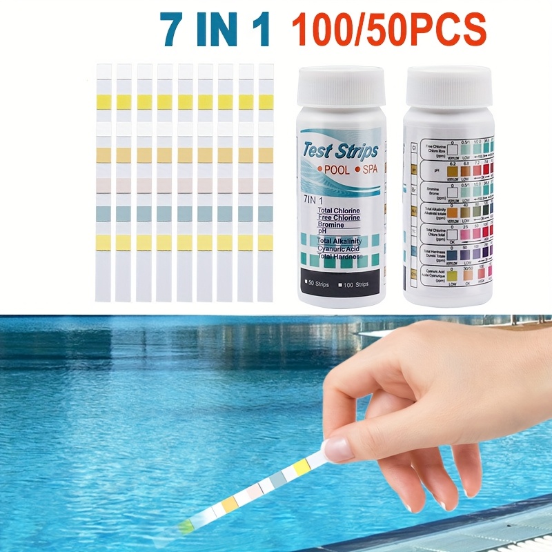 Marine Aquarium Water Testing - 7-in-1 50/100개 수영장 PH 테스트 스트립