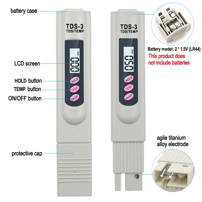 1/3개 휴대용 LCD 디지털 TDS 수질 테스터 수질 - Aquarium Marine Filter 리뷰 및 가격
