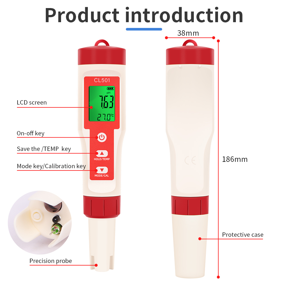 PH/CL2/H2/ORP/온도 측정기 염소 검출기 수영 - Marine Aquarium Water Testing 리뷰 및 가격