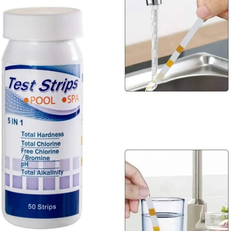 새로운 50 개/대 다목적 5 in 1 염소 PH 테스 - Marine Test Kit 리뷰 및 가격