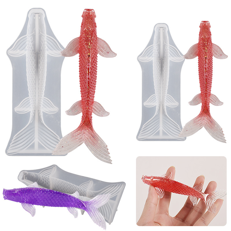 3D 잉어 모양 에폭시 수지 몰드 바다 동물 잉어 문어 - Aquarium Marine Tank 리뷰 및 가격