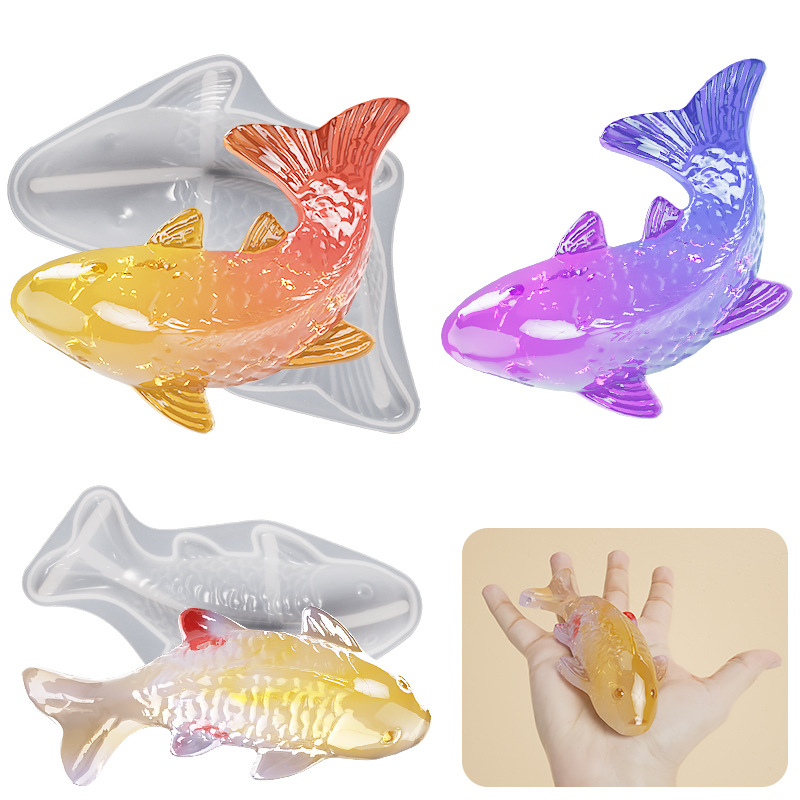 3D 잉어 모양 에폭시 수지 몰드 바다 동물 잉어 문어 - Aquarium Marine Tank 리뷰 및 가격