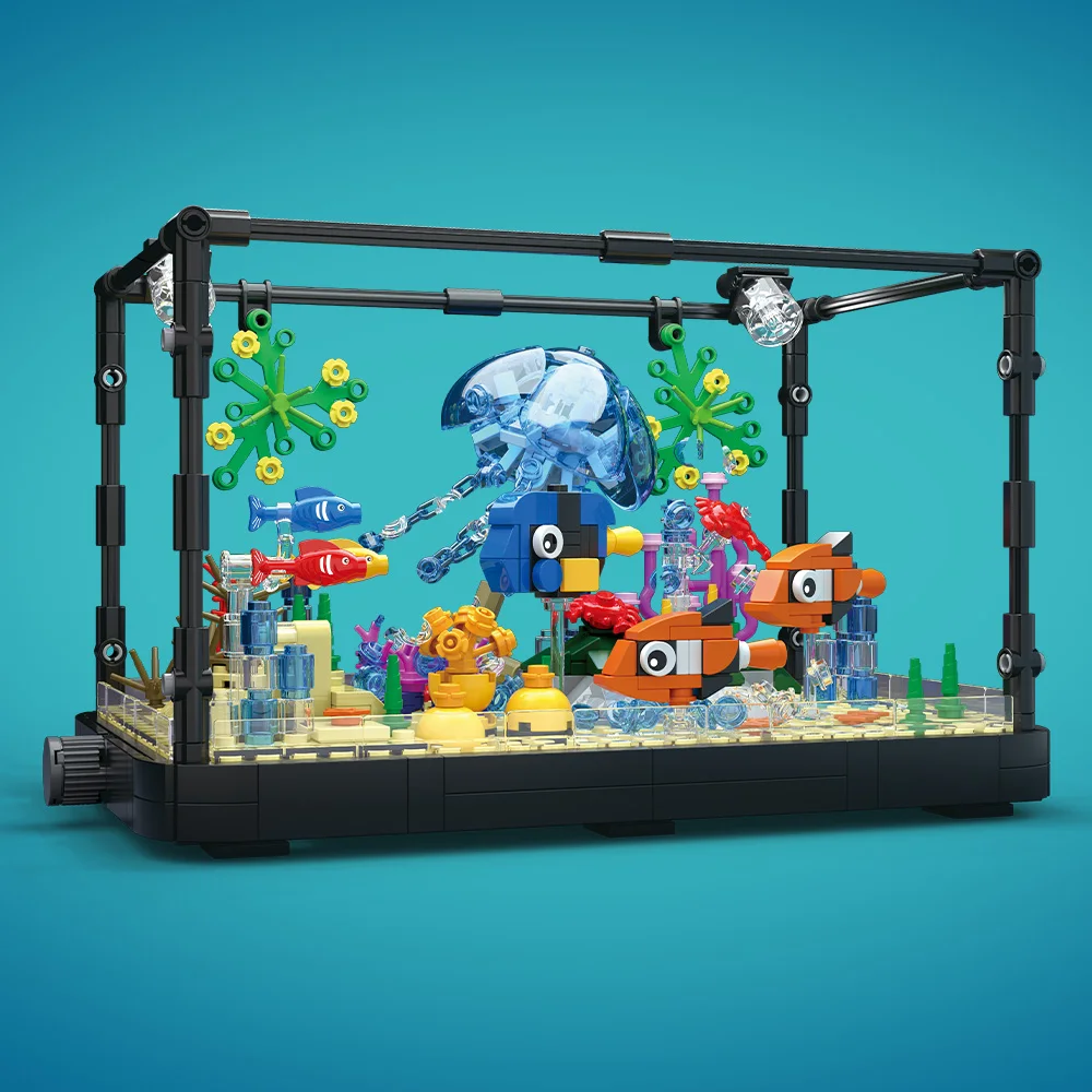 조명이 포함된 어항 빌딩 블록 세트, 수족관, 해양 거 - Aquarium Marine Tank 리뷰 및 가격