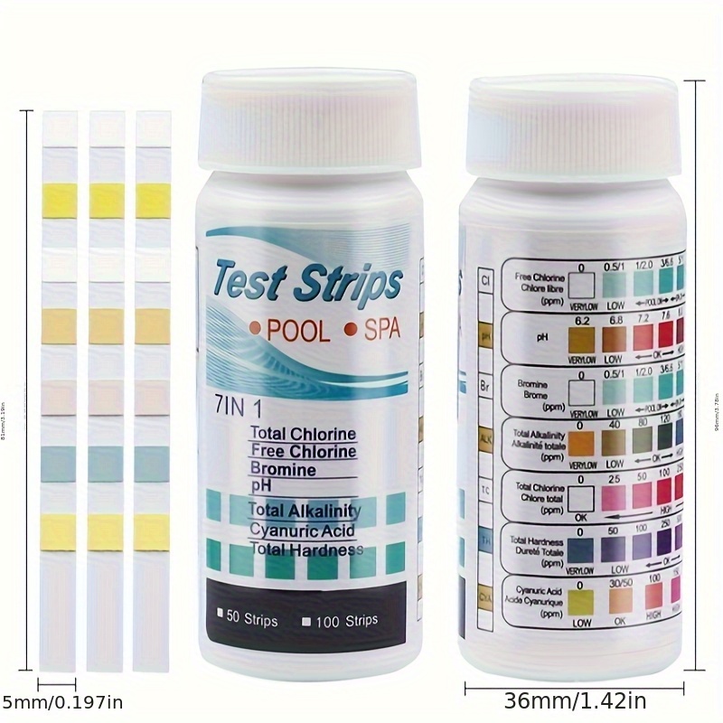 7-in-1 50/100개 수영장 PH 테스트 스트립  - Marine Aquarium Water Testing 리뷰 및 가격