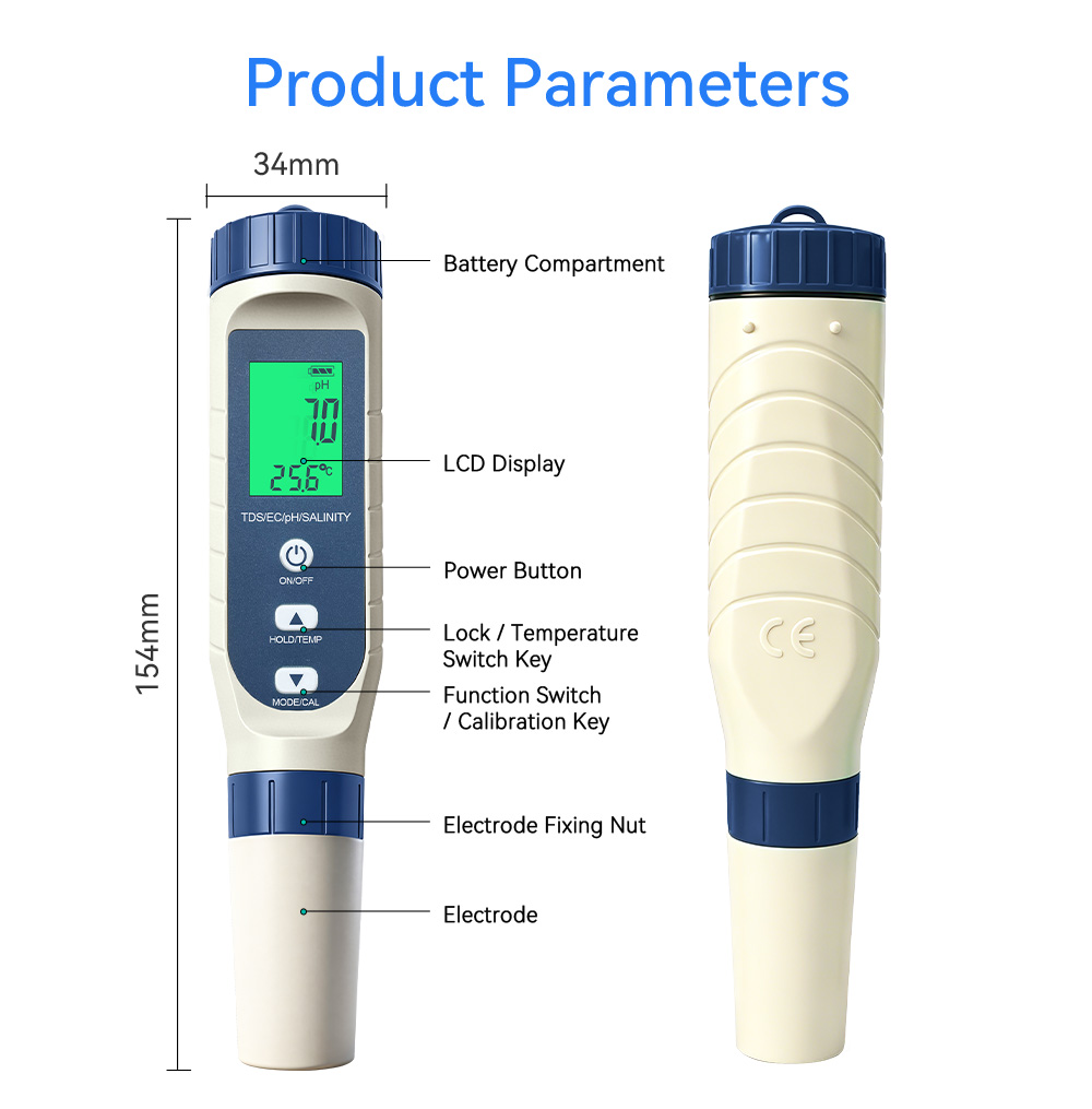 5 in 1 수질 테스트 펜 디지털 PH TDS EC  - Marine Aquarium Water Testing 리뷰 및 가격