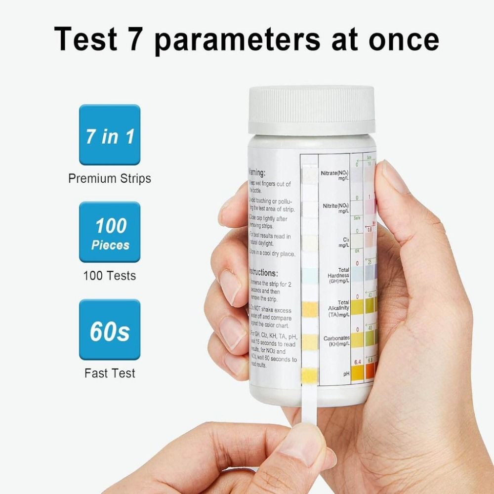 7 in 1 100개 수족관 테스트 스트립 PH 감지  - Marine Aquarium Water Testing 리뷰 및 가격