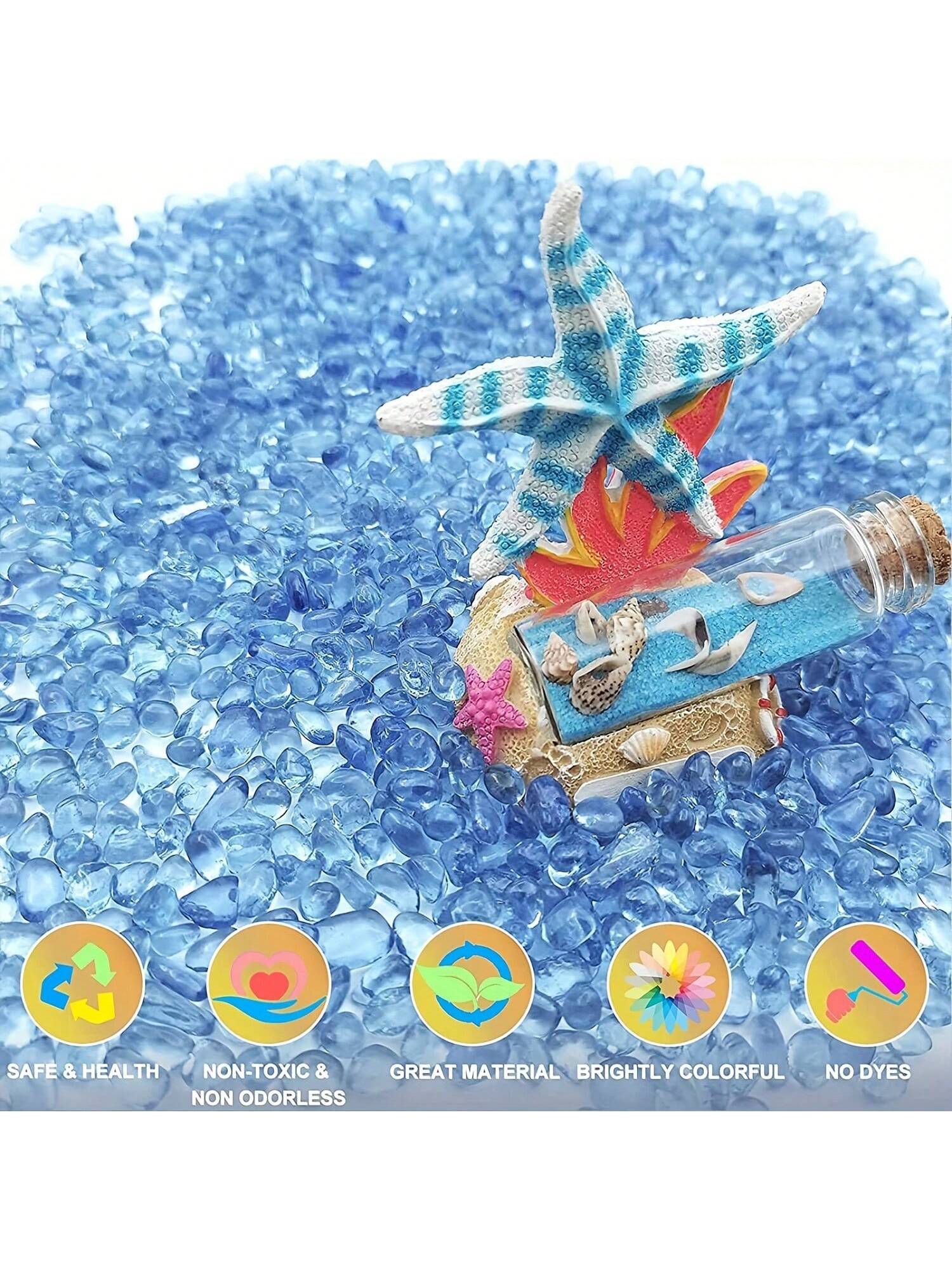 블루 글라스 자갈 3-4mm 수족관 장식용 돌 화로 유 - Marine Aquarium Gravel 리뷰 및 가격